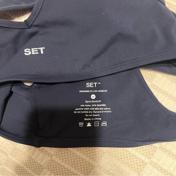 SET ACTIVE Sportbody Dip Bra | Size M | Blue - Picture 7 of 8